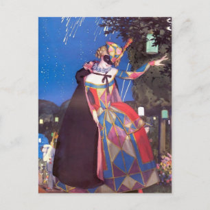 Cartão Postal Konstantin Somov- Columbine's Little Tongue