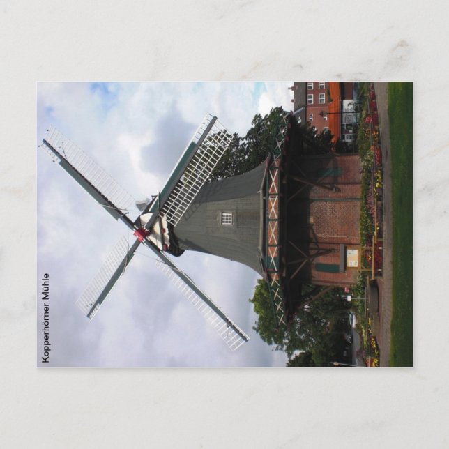 Cartão Postal Kopperhörner Mühle / Galerieholländer (Frente)