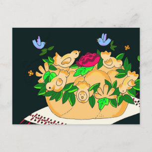 Cartão Postal Korovai para o casamento ucraniano