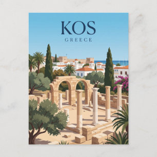 Cartão Postal Kos Town Grécia