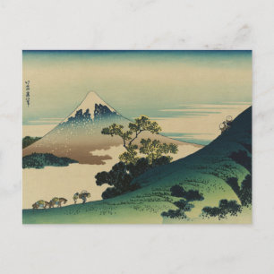 Cartão Postal Koshu Inume-Toge por Hokusai