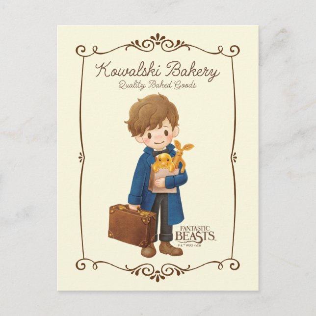 Cartão Postal Kowalski Bakery - Newt Scamander (Frente)