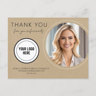 Cartão Postal Kraft Paper Obrigado Pelo Referendo Imóveis