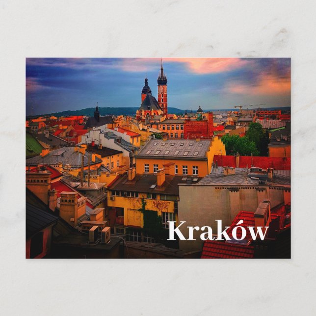 Cartão Postal Krakow Europe Polônia Polska Cidade Antiga (Frente)