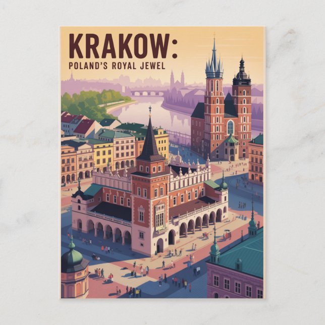 Cartão Postal Krakow Polônia (Frente)