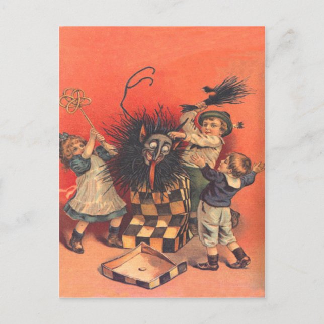 Cartão Postal Krampus Caixa Surpresa (Frente)