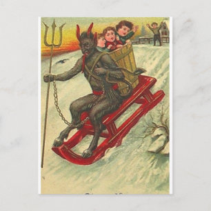 Cartão Postal Krampus e seu Tridente