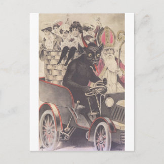 Cartão Postal Krampus e sua moto