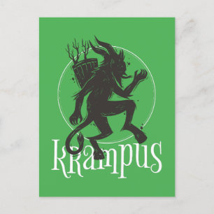 Cartão Postal Krampus Green
