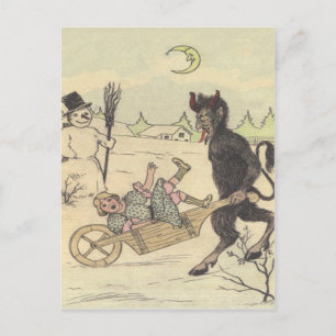 Cartão Postal Krampus Leva Embora Criança Má