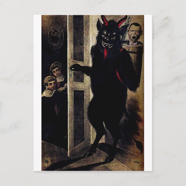Cartão Postal Krampus No Escuro (Frente)