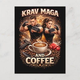 Cartão Postal Krav Maga e Café