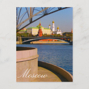 Cartão Postal Kremlin de Moscou Arquitetura da Cidade do Rio Mos