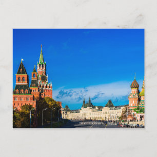 Cartão Postal Kremlin de Moscou e Praça Vermelha