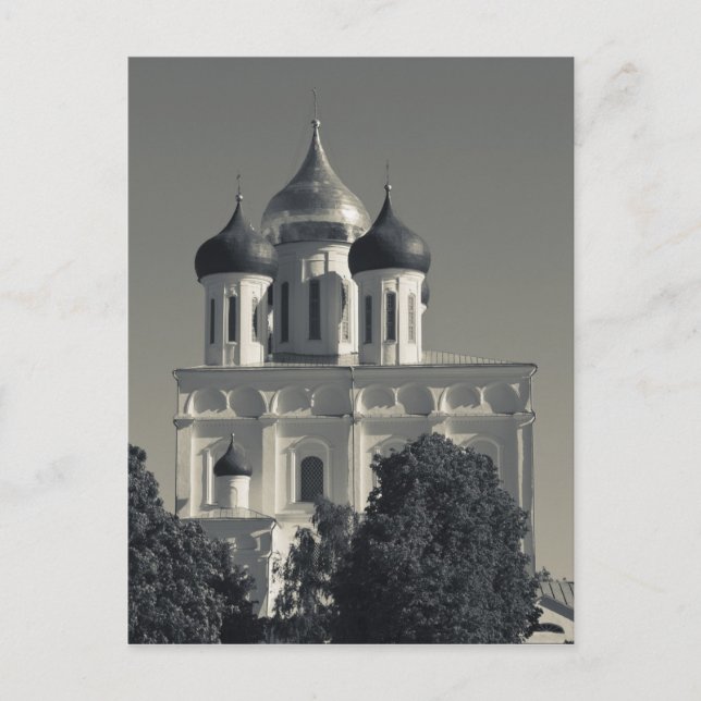 Cartão Postal Kremlin de Pskov e Catedral da Trindade (Frente)