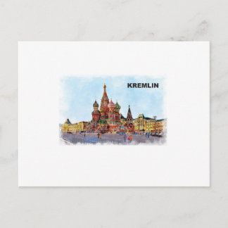 Cartão Postal Kremlin pintado