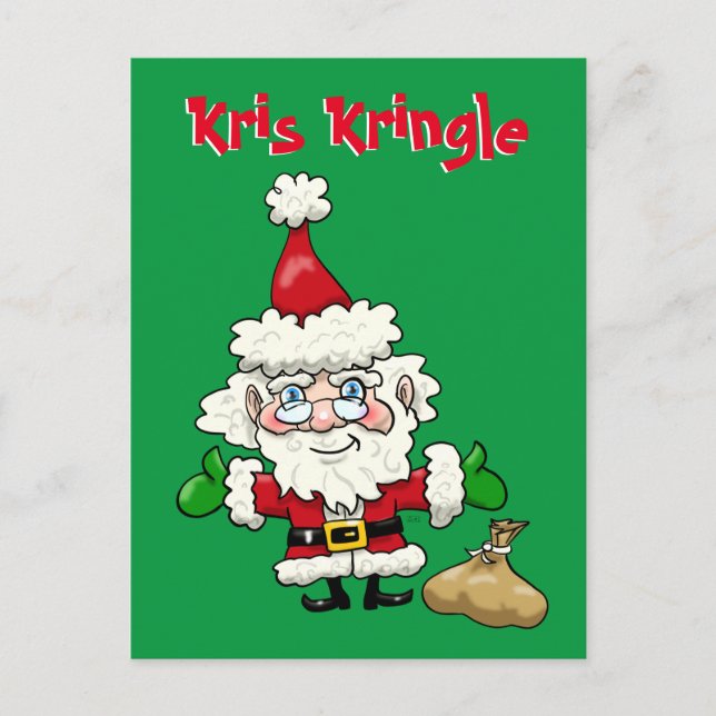 Cartão Postal Kris Kringle (Frente)