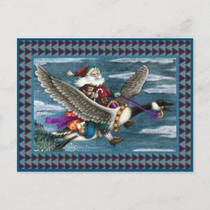 CARTÃO POSTAL KRIS KRINGLE E BRINQUEDOS NO NATAL DE GOOSE CANADI