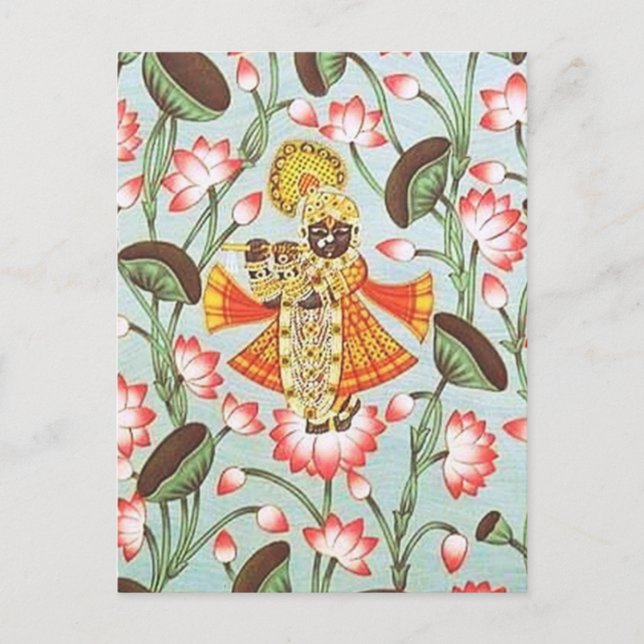 Cartão postal krishna pichwai (Frente)