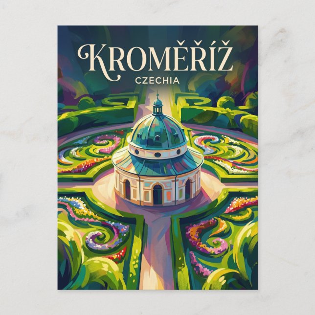 Cartão Postal Kroměříž República Tcheca (Frente)