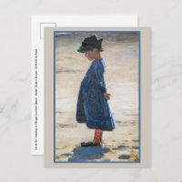 Kroyer - Menina parada em Skagen Beach
