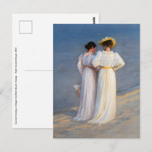 Cartão Postal Kroyer - Noite de Verão na Praia de Skagen Closeup