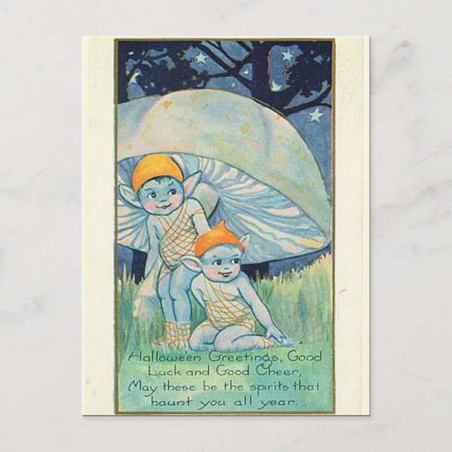 Cartão Postal KRW Vintage Halloween (Frente)