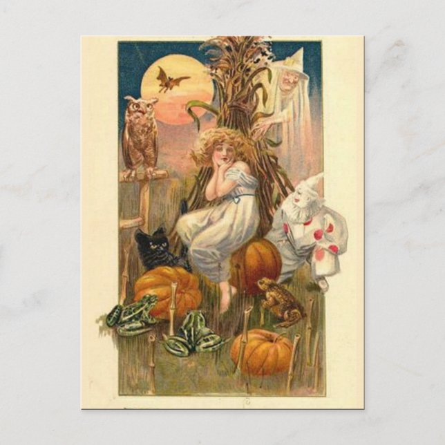 Cartão Postal KRW Vintage Halloween (Frente)
