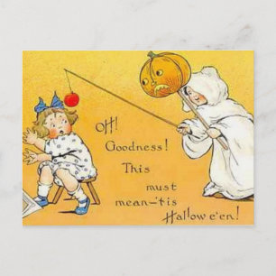 Cartão Postal KRW Vintage Halloween Crianças