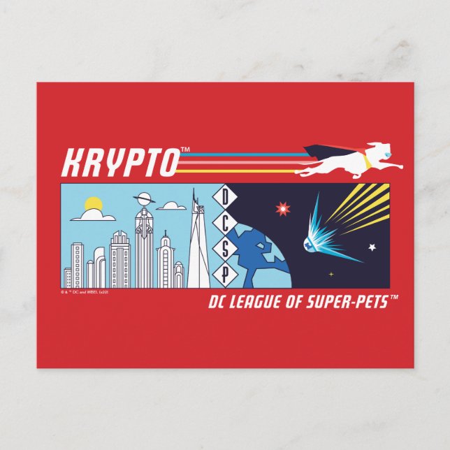 Cartão Postal Krypto Espaço Exterior para Metrópolis (Frente)