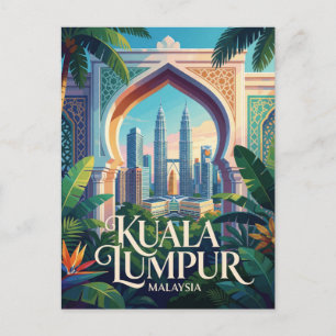 Cartão Postal Kuala Lumpur Malásia Torres Petronas Viagem