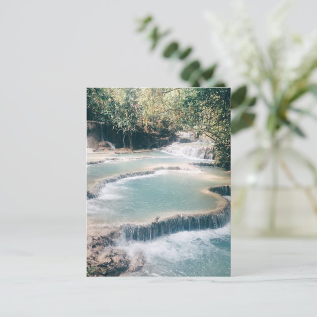 Cartão Postal Kuang Si Falls - Luang Prabang - Laos (Em pé/Frente)