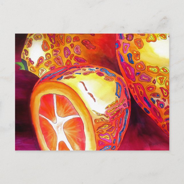 Cartão Postal Kumquats orange fruta (Frente)