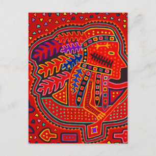 Cartão Postal Kuna Indian Man in Canoe