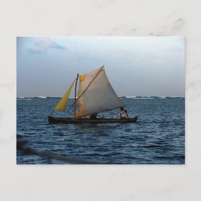 Cartão Postal Kuna Ulu, Ilha Yansaladup, Panamá (Frente)