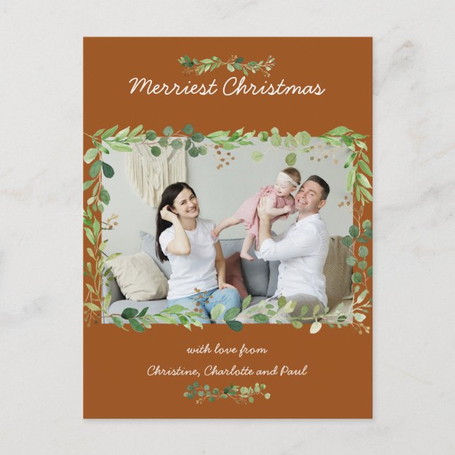 Cartão Postal Kundenspezifische Foto Postkarte Greenery (Frente)