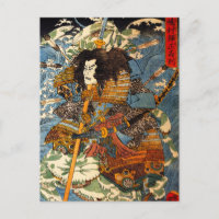 Cartão postal Kuniyoshi Samurai