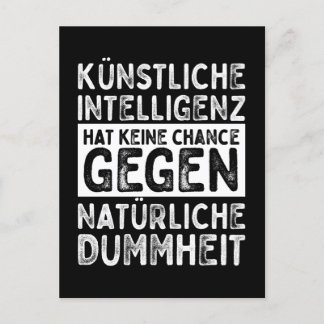 Cartão Postal Künstliche Intelligenz vs. Natürliche Dummheit