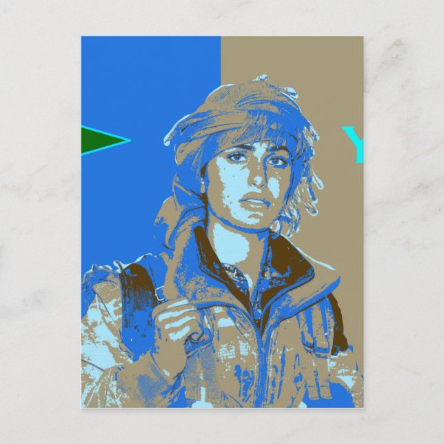 Cartão Postal Kurdish YPJ Fighter art 3 (Frente)