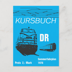 Cartão Postal Kursbuchdesign Deutsche Reichsbahn