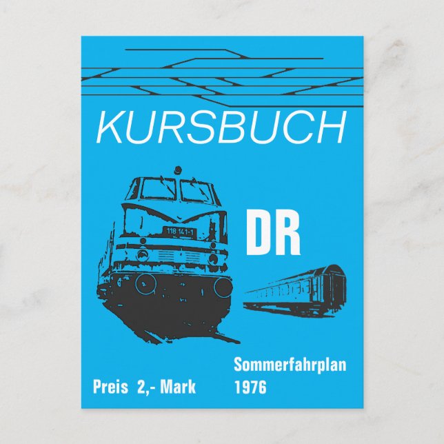Cartão Postal Kursbuchdesign Deutsche Reichsbahn (Frente)