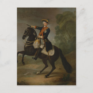 Cartão Postal Kurt Christoph Graf von Schwerin ao cavalo