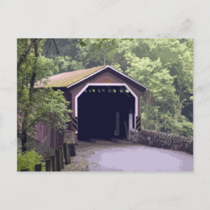 Cartão Postal Kurtz Mill Covered Bridge Lancaster Pensilvânia