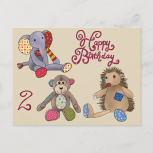 Cartão Postal Kuscheltiere