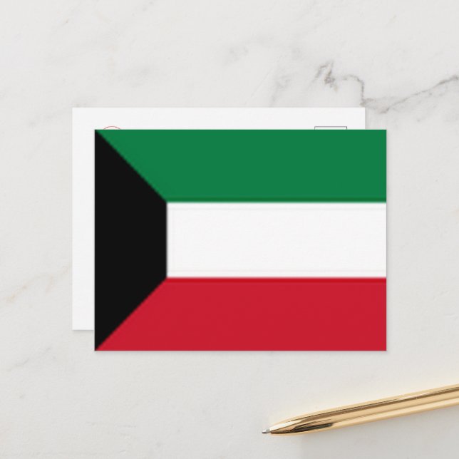Cartão Postal Kuwait - Flag - (Frente/Verso In Situ)