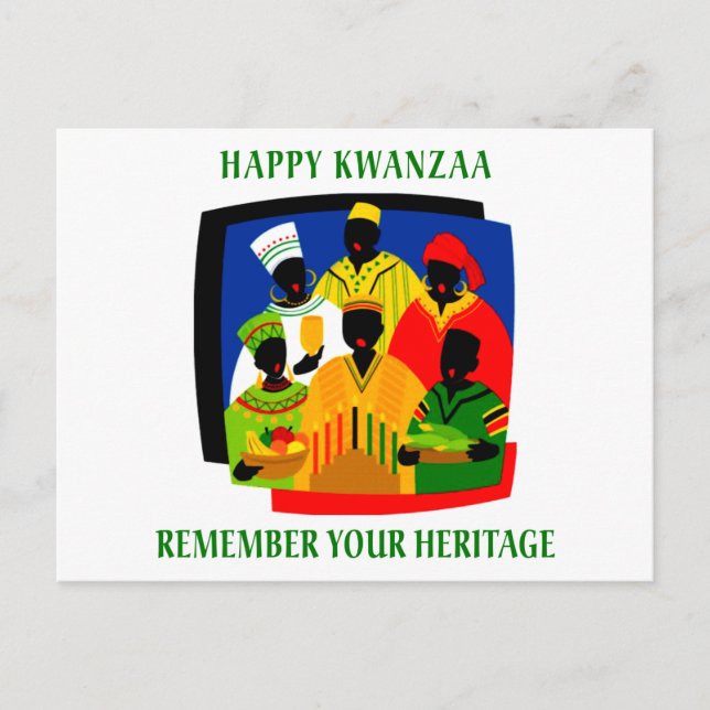 Cartão Postal Kwanzaa (Frente)