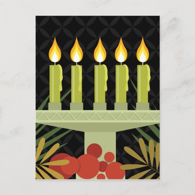 Cartão Postal kwanzaa preto (Frente)