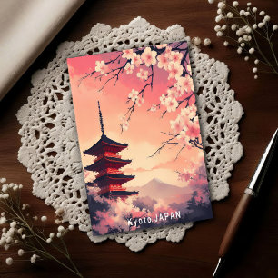 Cartão Postal Kyoto em Flor: Sonhos de Cerejeira do Japão