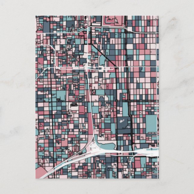 Cartão Postal Kyoto Japan Map (Frente)