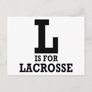 Cartão Postal L é para Lacrosse